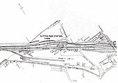An Ordnance Survey map showing the layout of Sutton Park station and its associated goods yard and shed