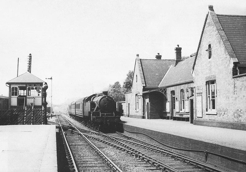 Looking towards Walsall from the up platform as LMS 4MT No 2482 arrives with a Walsall to New Street local service