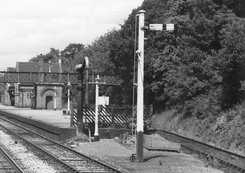 Close up of the Water Orton end of the island platform showing the water crane used by down trains