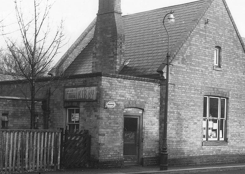 Close up showing  the Walsall end of Sutton Town station's main building which accommodated the waiting rooms and toilets