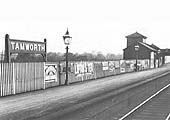 Looking obliquely south towards Wilnecote with the a waiting room and lift tower, both constructed using timber, on the right in 1911