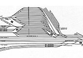 Schematic showing the location and layout of Signal Boxes No 1 to No 4 at Washwood Heath Sidings