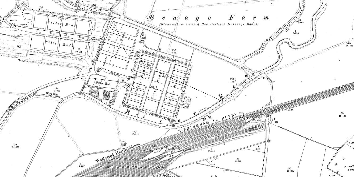 Map showing the interchange between the ex-MR line to Derby and the ex-LNWR line to Stechford