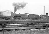 Ex-MR 3F 0-6-0 No 43374 is seen running tender first at Washwood Heath Sidings circa 1960