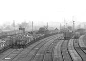 Close up of the arrival end of the Front Fan of Washwood Heath's down sidings with the majority of wagons being used to transport coal