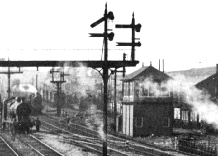 Close up of Washwood Heath Sidings with the mystery three sectioned signal box surrounded by locomotives and wagons