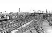 Looking towards Bromford Bridge from Washwood Heath  Junction Signal Box with the upsidings on the very left and on the right Junction Road sidings