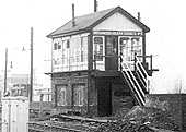 Another view of Washwood Heath Sidings No 5 Signal Box with the 'Running Road to Dug Out' sidings immediately behind the signal box