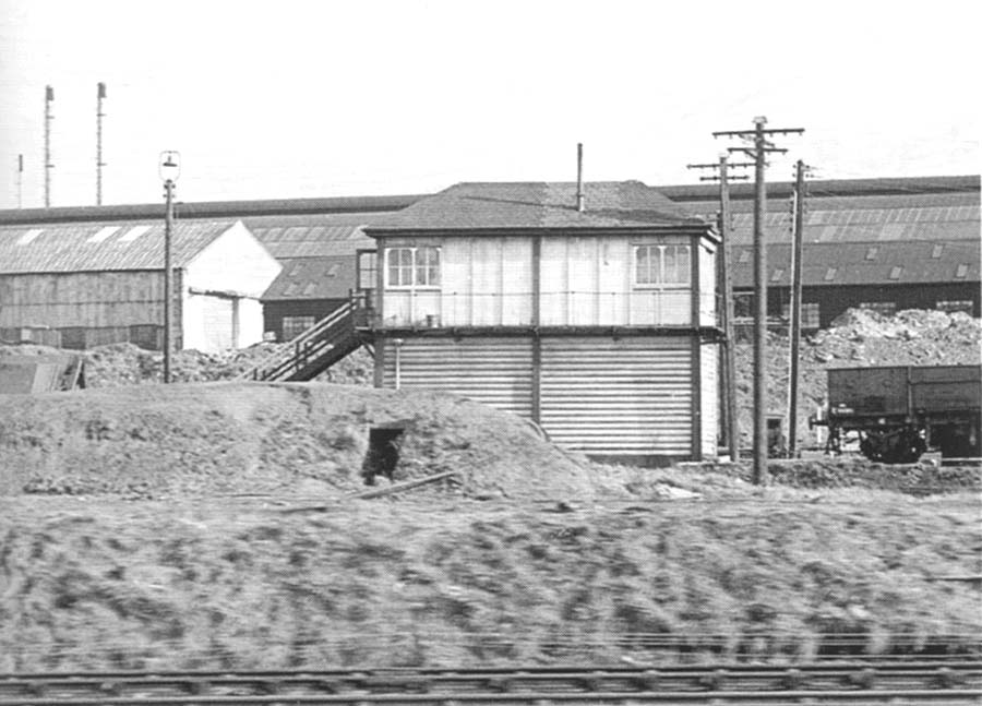 View of Washwood Heath Sidings No 4 Signal Box which controlled the shunting neck and the twenty-three sidings of the Back Fan or Coal Bank