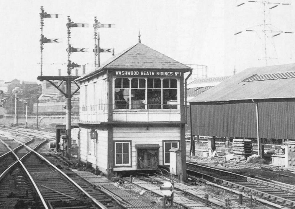 View of Washwood Heath Sidings No 1 Signal Box which was located on the up line and the opposite side of the former LNWR Aston to Stechford bridge