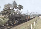 Ex-LMS 8P 2-8-0 No 48381 on a Class H freight from Toton to Washwood Heath on 2nd October 1959