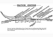 A Midland Railway Distance Diagram showing the marshalling and goods sidings located at Water Orton