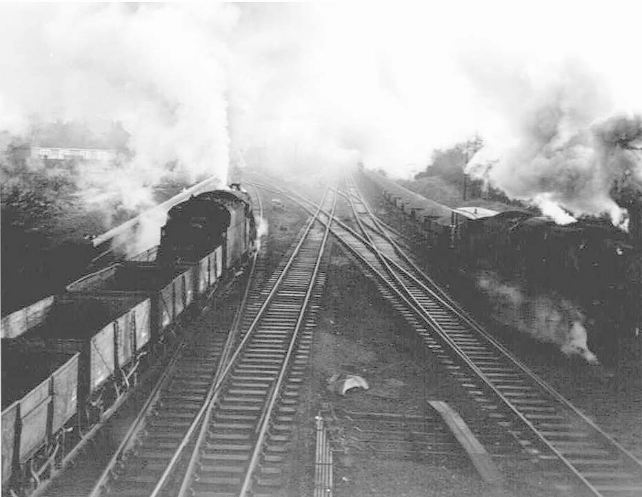 Water Orton Station An unidentified exLMS 8F 280 passes