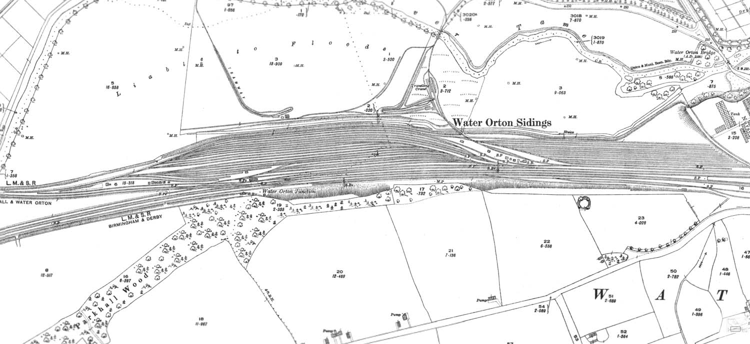 Water Orton Station A 1923 25 Inch to the Mile Ordnance Survey Map