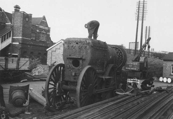 Ex-MR 2P 4-4-0 No 40396 stands in a scrap siding at Water Orton's goods yard in March 1962