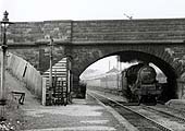 Close up of ex-LMS 4-6-0 Jubilee class No 45696 'Arethusa' at the head of a Newcastle to Bristol express