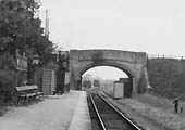 Looking towards Broom and beyond the bridge towards Wixford station's goods yard on 13th June 1934