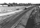 Looking in the direction of Broom showing Wixford station's single siding goods yard and its simple loading ramp