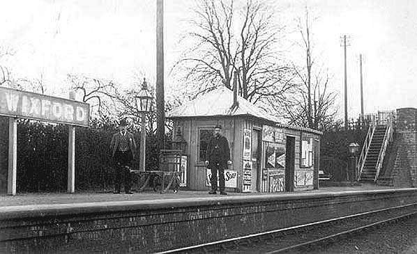 An Edwardian view of Wixford station and platform which shows the station's simple passenger facilities circa 1905