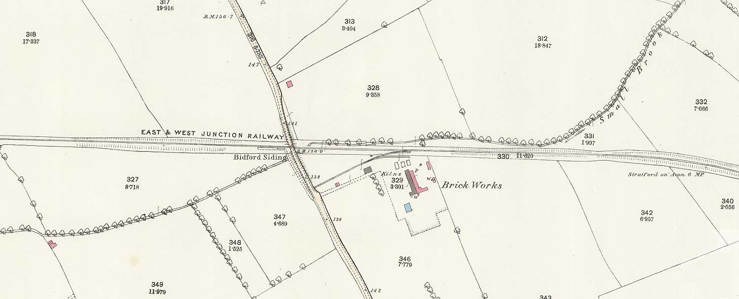 Bidford on Avon An 1885 25 inch to the mile Ordnance Survey map
