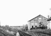 Close up of  Binton station's goods shed and single road siding which were still in use after the station closed to passenger traffic