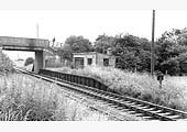 Looking East towards Stratford upon Avon showing Burton Bassett Platform's building now abandoned