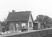 Close up of the main station building situated on the up platform which included the booking office and hall