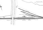 Diagram showing the more complex layout of Ettington station and goods yard as seen post 1925