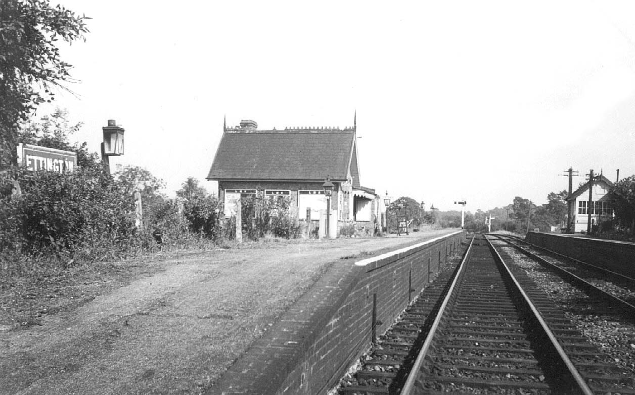 Looking towards Kineton in LMS days as indicated by the three poster boards on display