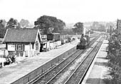Close up showing Ettington station's main passenger building during its heyday in the 1930s