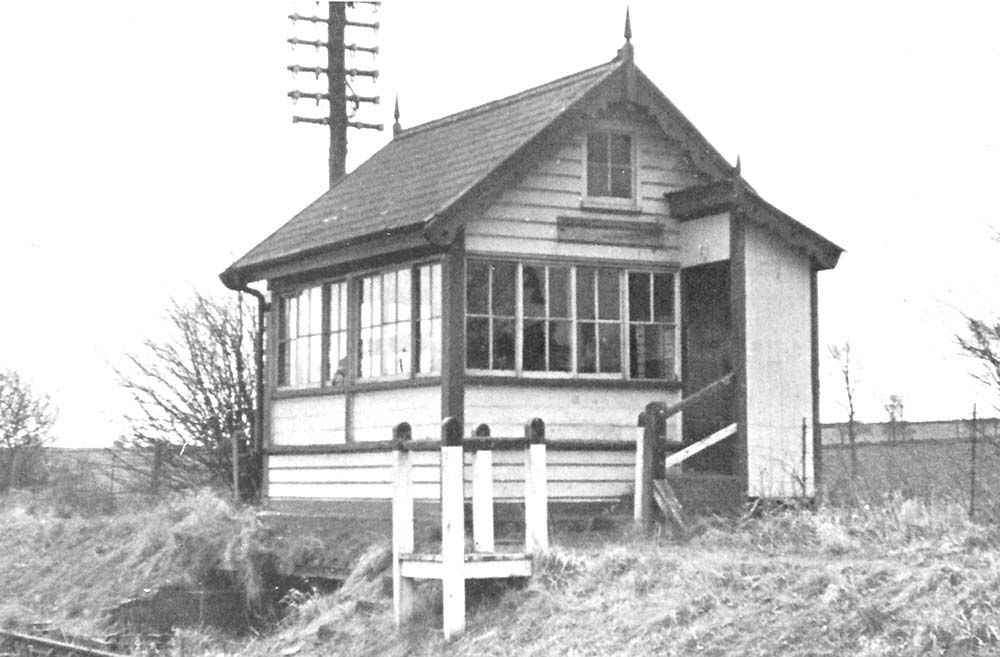 The now redundant signal box confirmed by its name plate having been removed from above the window
