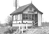 The now redundant signal box confirmed by its name plate having been removed from above the window