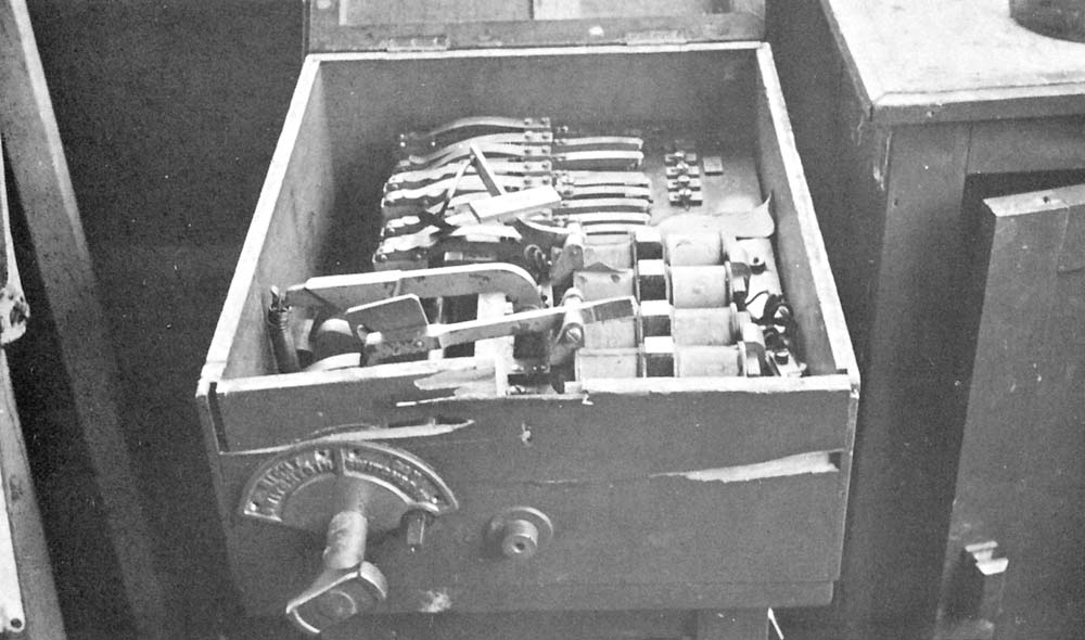 The long-section electric train staff equipment which enabled the switching out of Ettington signal box