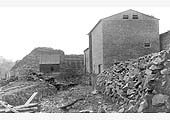 G Freeston<BR>The brick built crushing plant and the narrow gauge tramway provided to move the limestone