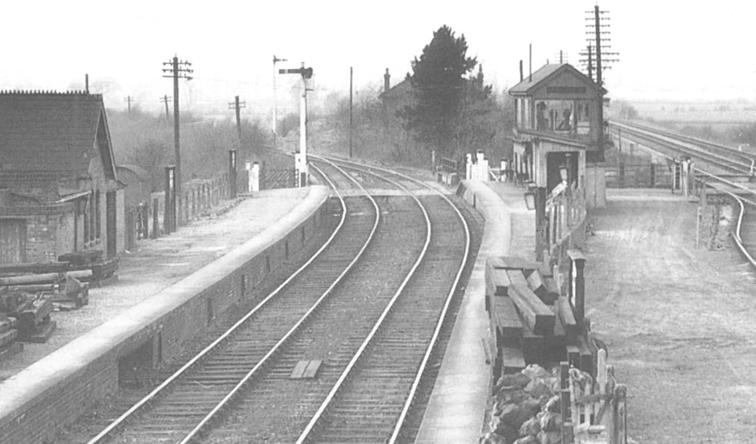 Close up showing the ex-E&WJR station which had been closed for several years by the time this photograph was taken