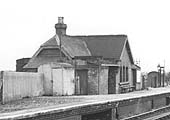 Close up showing the former SMJ's Fenny Compton station's main building shortly before its closure