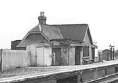Close up showing the former SMJ's Fenny Compton station's main building shortly before its closure