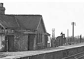 Close up showing Fenny Compton station's run down passenger facilities on the down platform