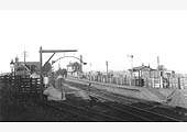 A panoramic view of Fenny Compton station looking West showing the juxtaposition between the two stations