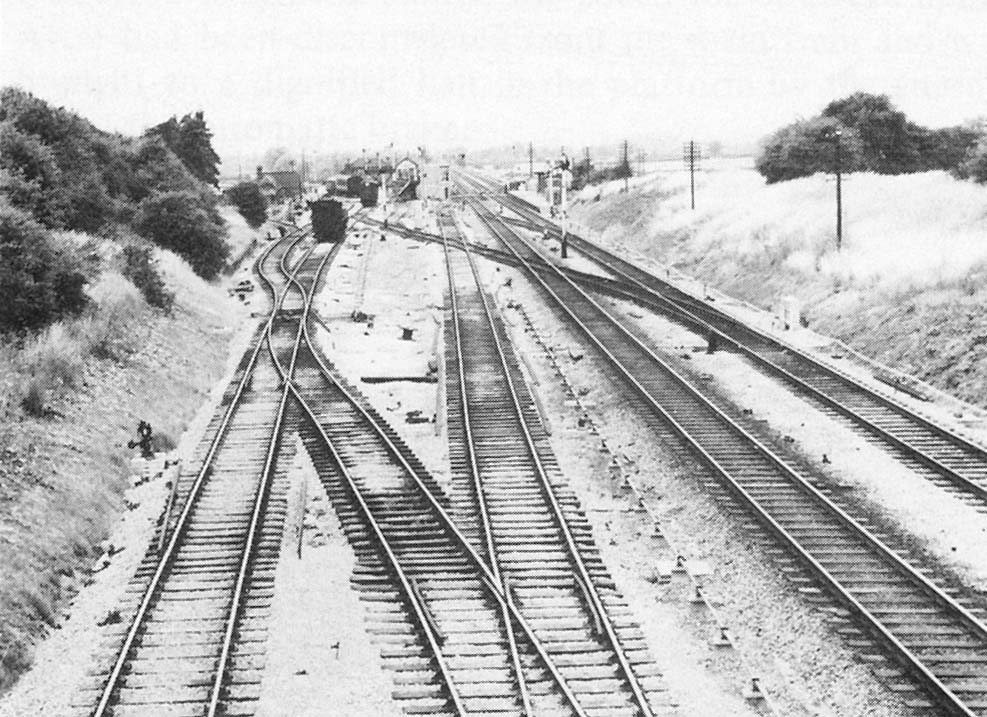 Close up showing both the SMJ and GWR stations and the revised track layout adopted in 1961