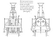 A larger scale drawing of the of the firebox and smoke box elevations of the Buddicom built 0-6-0 locomotive 'La Savoie'