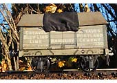 A Gauge 1 tinplate model of a Greaves Lime or Cement wagon in East and West Junction Railway livery