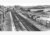Looking towards Stratford upon Avon with the goods yard on the left in the distance
