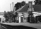 Close up of tKineton station's main passenger building which housed the booking office and waiting rooms