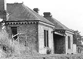 Close up showing Kineton station's abandoned main passenger building which stood on the down platform