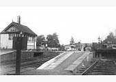 View from the cattle dock siding to Kineton signal box which was built when the two platforms were extended