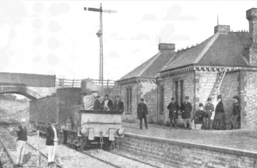 The arrival at Kineton of the first ever East West Railway train  from Blisworth where the train temporarily terminated