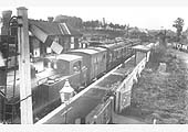 An SMJ 2-4-0T No 5 on a Woodford & Hinton passenger train with a SMJ horse box and two GCR carriages