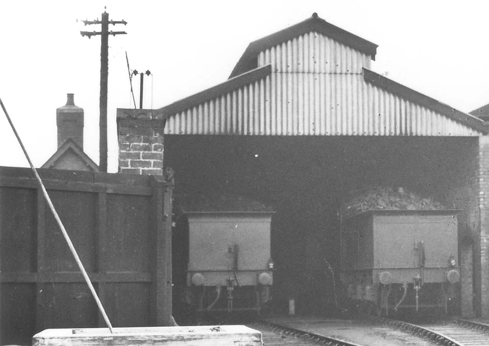 Close up showing No 1 and No 2 roads inside Stratford on Avon's new shed