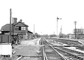 Looking East on 18th August 1962 from the site of the demolished second signal box replaced by a ground frame
